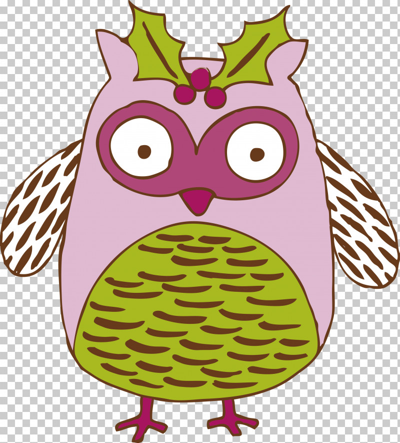 Owl Cartoon Bird Pink Bird Of Prey PNG, Clipart, Bird, Bird Of Prey, Cartoon, Cartoon Owl, Christmas Animal Free PNG Download