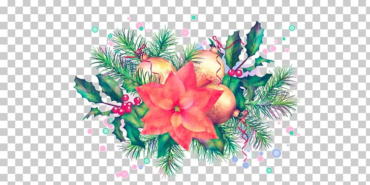 Christmas Art Watercolor Painting Floral Design PNG, Clipart, Christmas Ornament, Computer Wallpaper, Cut Flowers, Drawing, Flora Free PNG Download