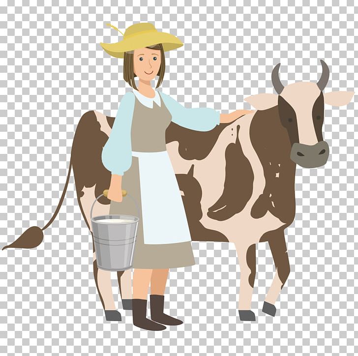 The Milkmaid Cattle PNG, Clipart, Cartoon, Cowboy, Cow Goat Family, Creamer, Cute Animal Free PNG Download