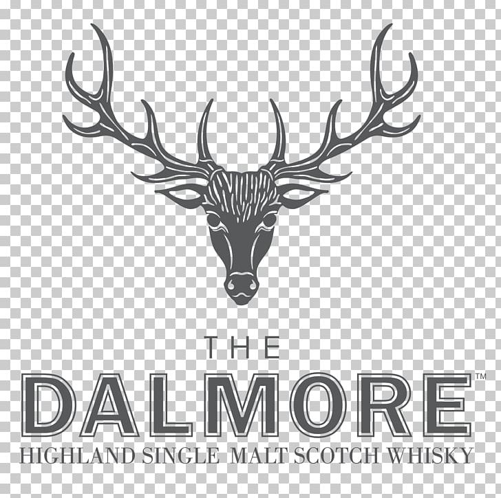 Dalmore Distillery Whiskey Single Malt Whisky Scotch Whisky Distilled Beverage PNG, Clipart, Antler, Black And White, Brand, Dalmore Distillery, Deer Free PNG Download