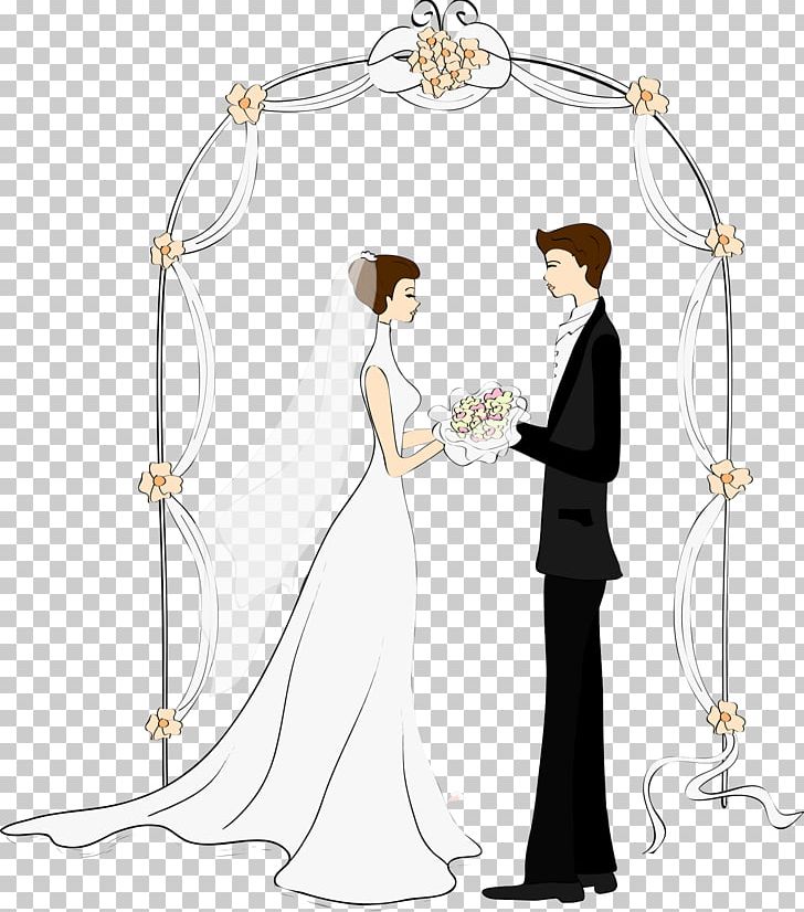 Wedding Invitation Marriage Drawing Bride PNG, Clipart, Arch, Bride, Bridegroom, Cartoon, Ceremony Free PNG Download