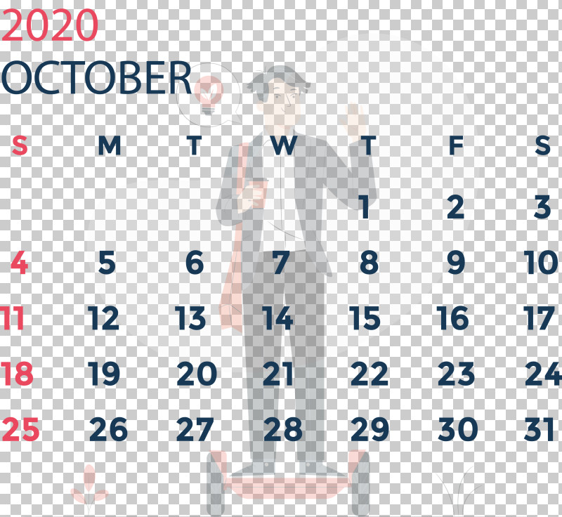 October 2020 Calendar October 2020 Printable Calendar PNG, Clipart, Area, Behavior, Calendar System, Clothing, Dress Free PNG Download