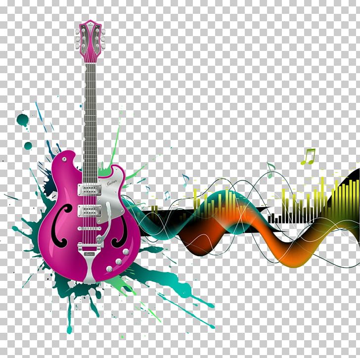 Electric Guitar Music Illustration PNG, Clipart, Acoustic Guitar, Computer Wallpaper, Dynamic, Fashion, Free Music Free PNG Download