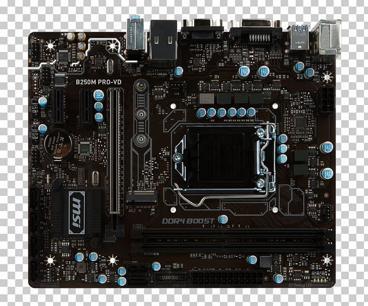 Intel LGA 1151 MSI B250 KRAIT GAMING Motherboard PNG, Clipart, Atx, Central Processing Unit, Computer, Computer Hardware, Electronic Component Free PNG Download