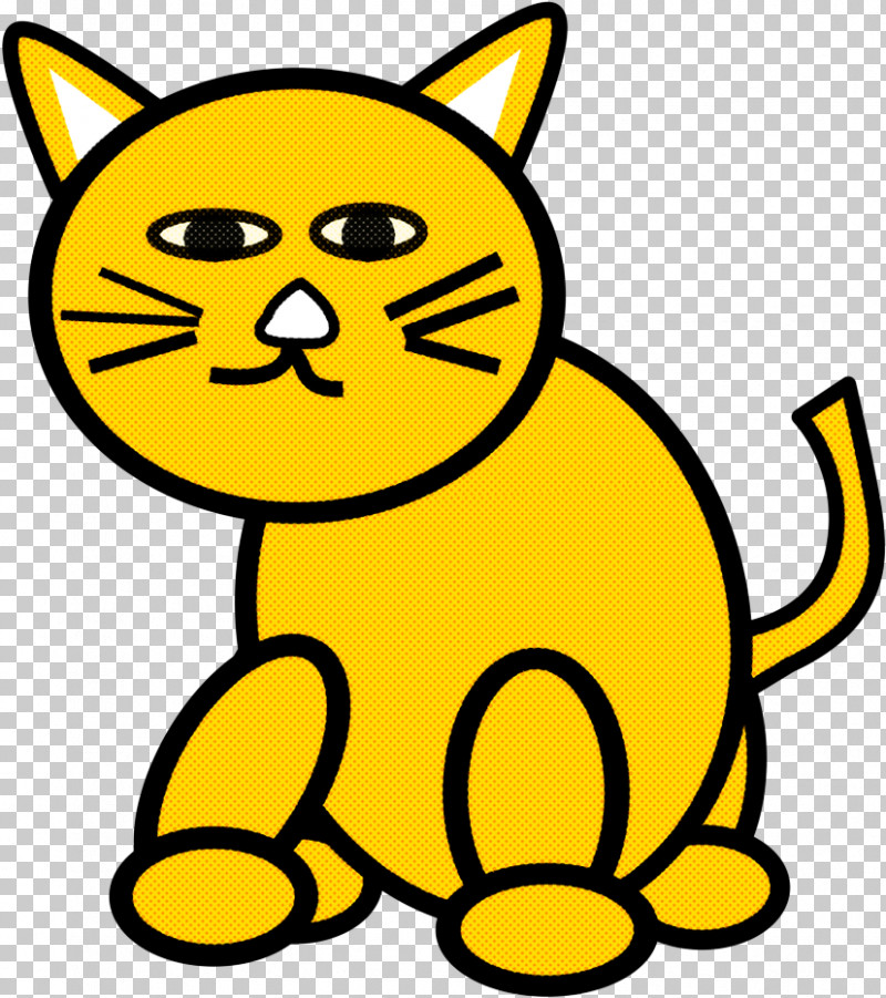Yellow Cat White Black Facial Expression PNG, Clipart, Black, Cartoon, Cat, Facial Expression, Head Free PNG Download