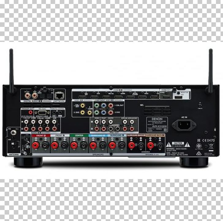AV Receiver Denon AVR-X3100W Denon AVR X2400H Audio PNG, Clipart, 4 K Ultra Hd, 71 Surround Sound, Audio, Audio Equipment, Electronic Device Free PNG Download