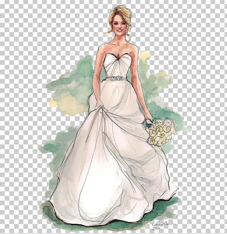 Drawing Bride Wedding Illustrator Illustration PNG, Clipart, Bride And Groom, Brides, Cartoon Bride And Groom, Color, Fashion Free PNG Download