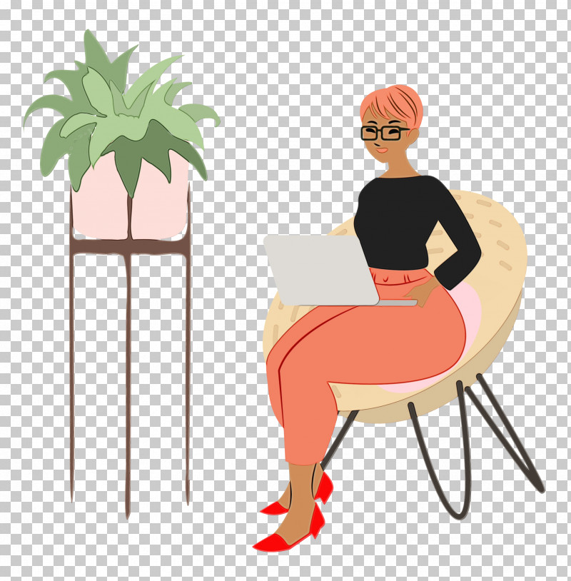 Cartoon Sitting Chair Joint Line PNG, Clipart, Alone Time, Behavior, Biology, Cartoon, Chair Free PNG Download