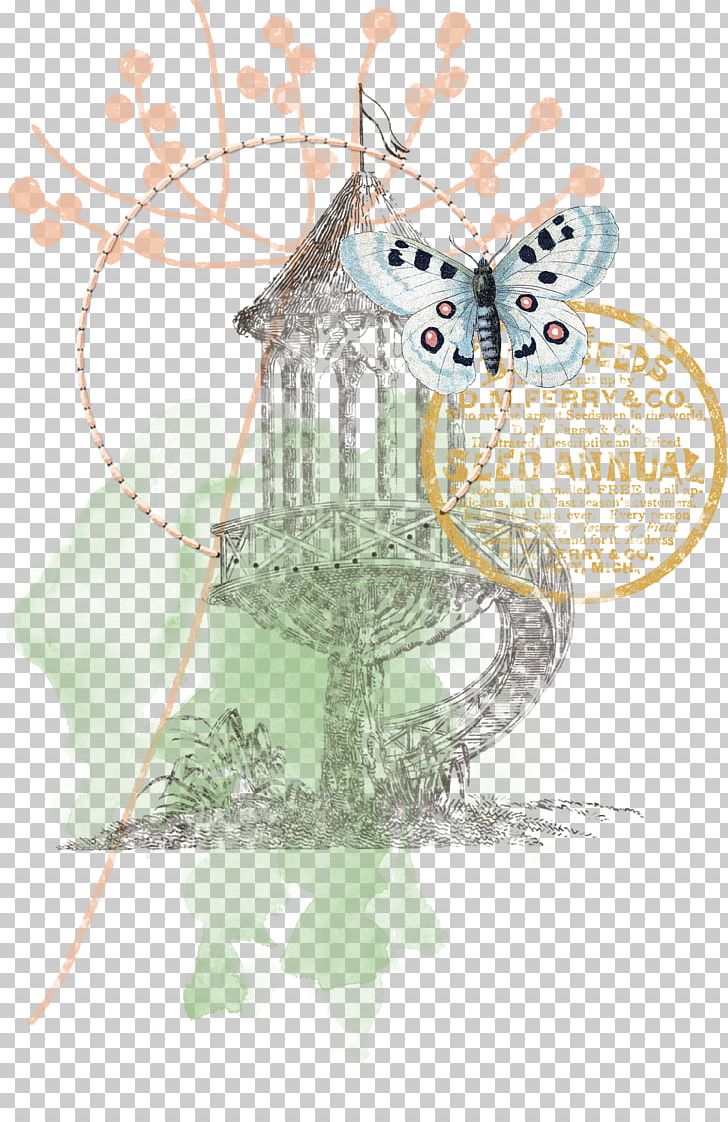 Butterfly Collage Architecture PNG, Clipart, Art, Bird, Branch, Chinese Style, Classical Architecture Free PNG Download