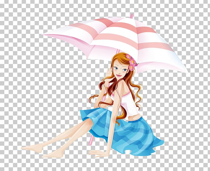Cartoon Beach Illustration PNG, Clipart, Beach, Beach Beauty, Cartoon Beauty, Comics, Fictional Character Free PNG Download
