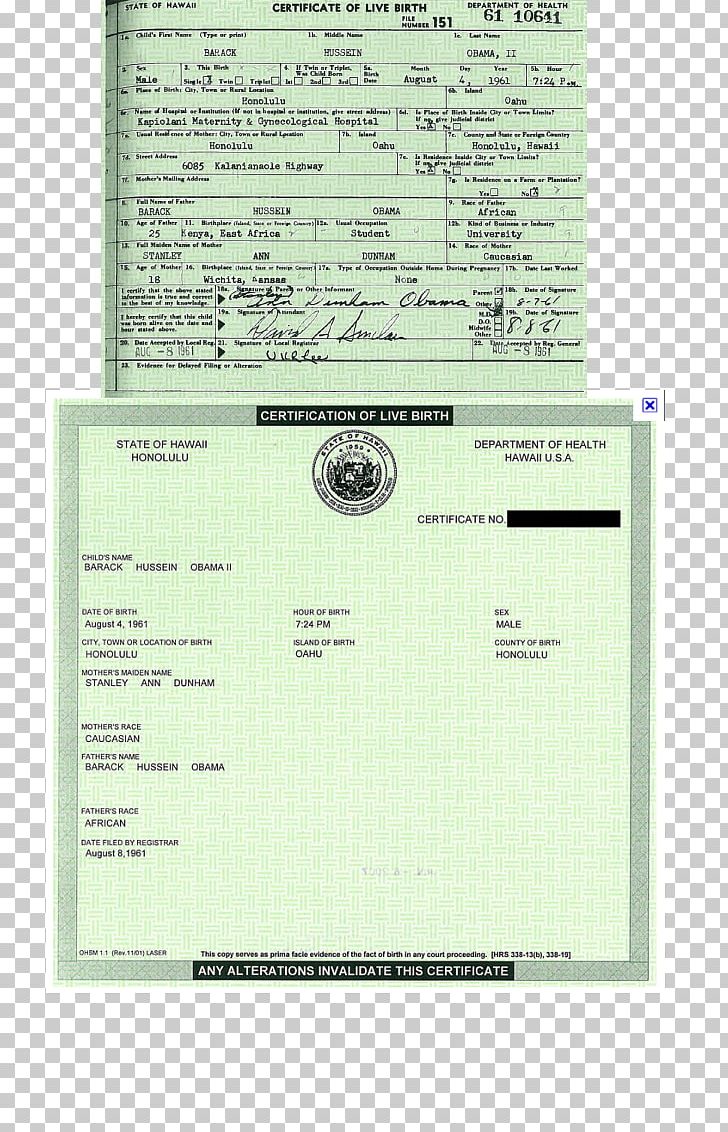 United States Barack Obama Citizenship Conspiracy Theories Birth Certificate Vital Record PNG, Clipart, Barack Obama, Birth, Birth Certificate, Death, Death Certificate Free PNG Download