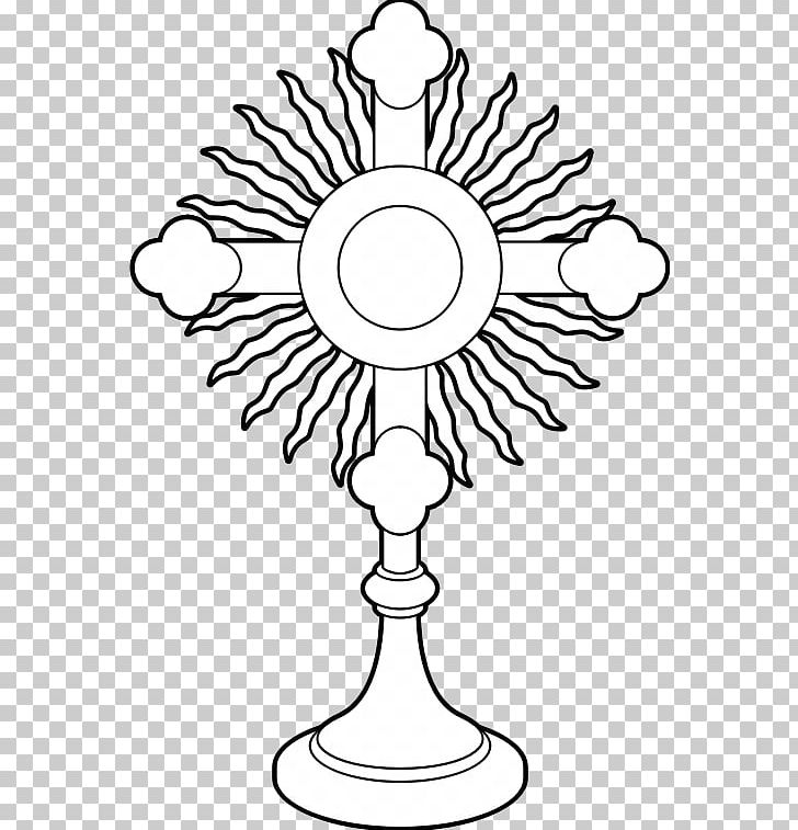 Monstrance Eucharist Sacraments Of The Catholic Church Coloring Book PNG, Clipart, Artwork, Black And White, Blessing, Candle Holder, Catholic Free PNG Download
