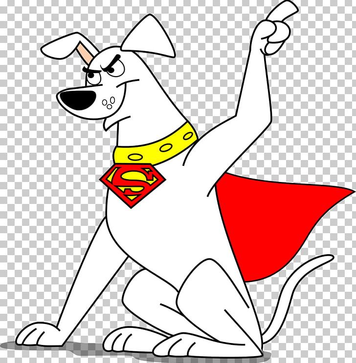 Superman Krypto Cartoon PNG, Clipart, Area, Art, Artwork, Beak, Black And White Free PNG Download