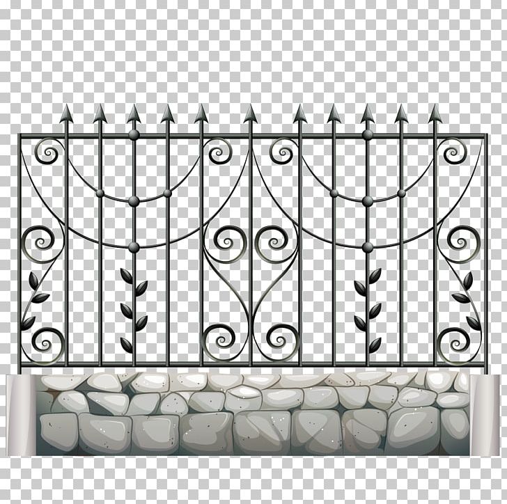 Fence Gate Metal Wrought Iron Illustration PNG, Clipart, Angle, Area, Black, Black And White, Christmas Decoration Free PNG Download