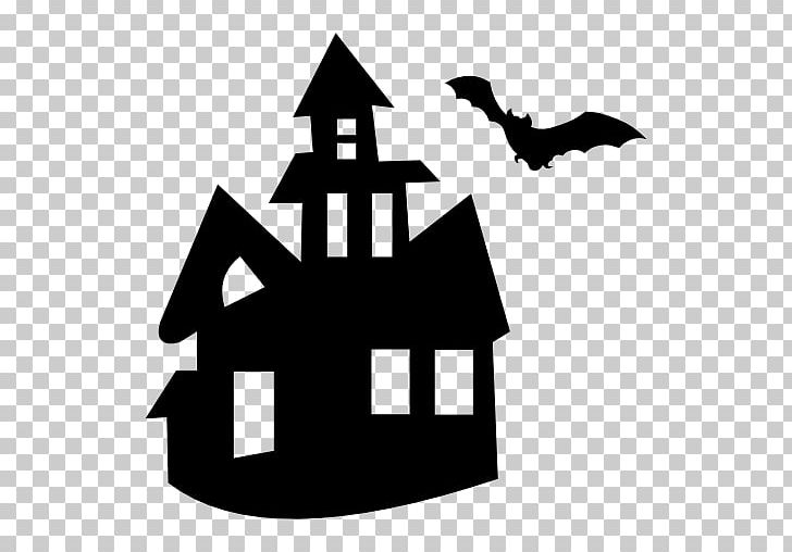 halloween haunted house clip art black and white