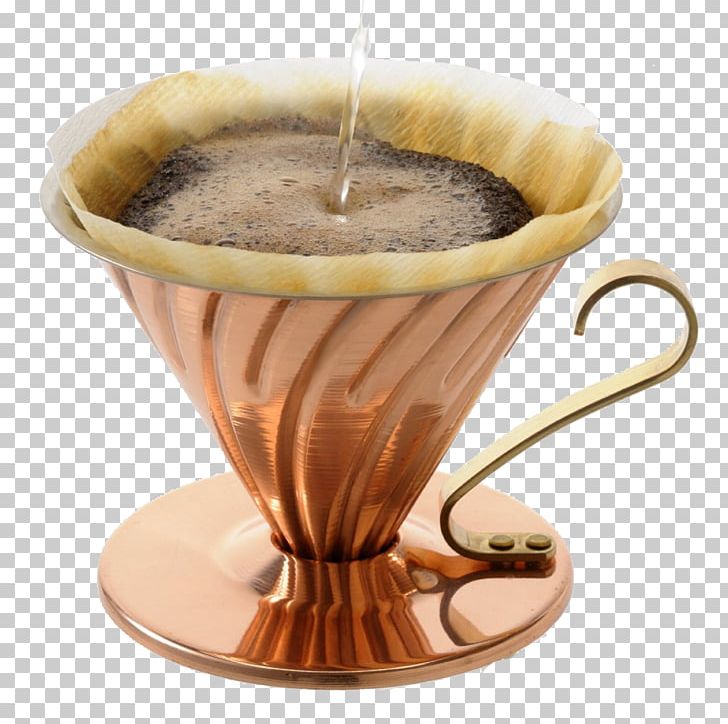 Coffee Filters Paper Hario V60 02 Copper Dripper Kaffeefilter Kupfer Edition VDPC-02CP PNG, Clipart, Barista, Brewed Coffee, Cafe, Coffee, Coffee Cup Free PNG Download