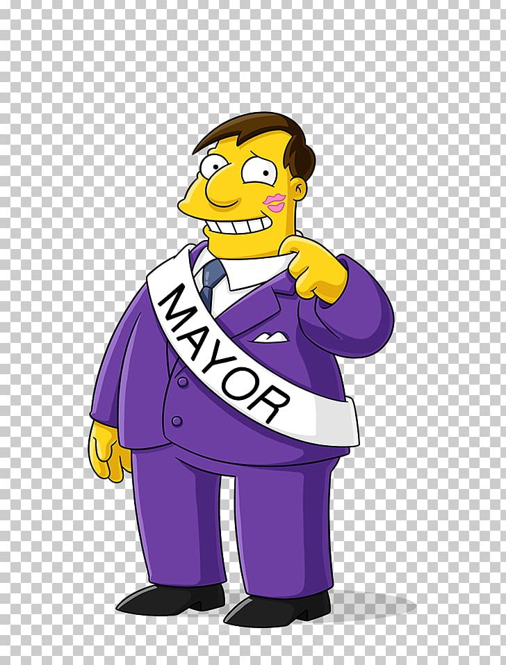 Mayor Quimby Mr. Burns Homer Simpson Edna Krabappel Chief Wiggum PNG, Clipart, Art, Bart Simpson, Cartoon, Character, Cletus Spuckler Free PNG Download