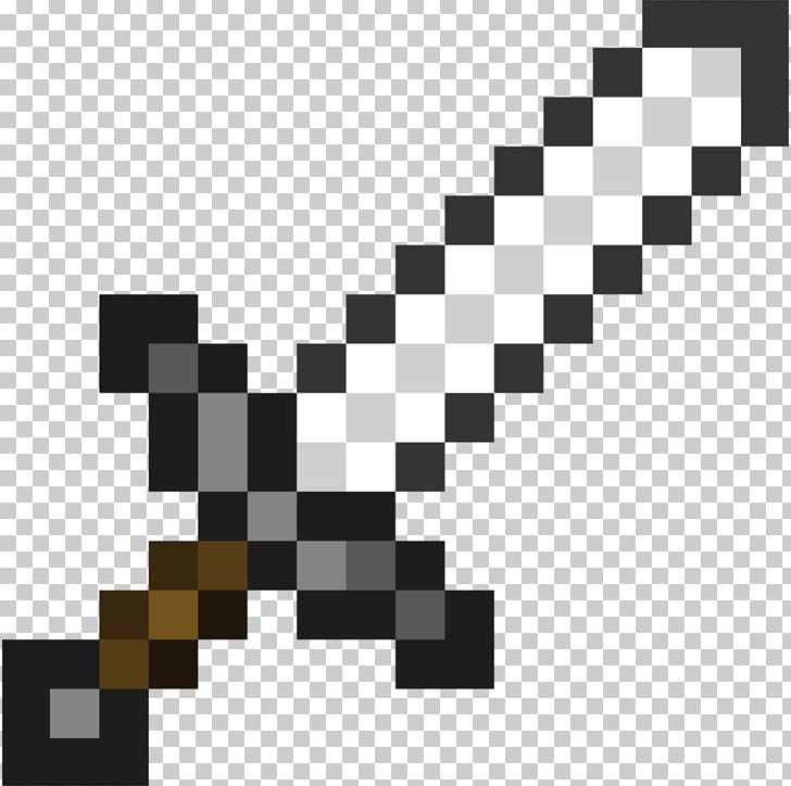 Minecraft Forge Sword Iron PNG, Clipart, Angle, Black, Black And White, Computer Icons, Forge Free PNG Download