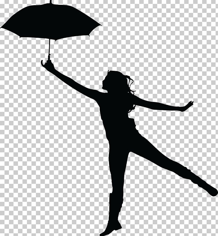Silhouette Umbrella Woman PNG, Clipart, Animals, Black, Black And White, Clothing, Dancing With Umbrellas Free PNG Download