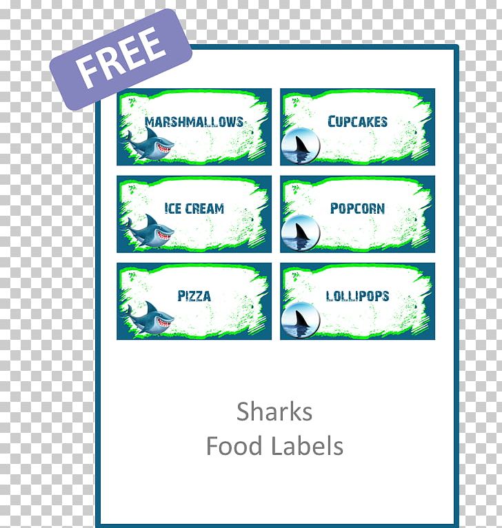 Shark Paper Label Party Birthday PNG, Clipart,  Free PNG Download