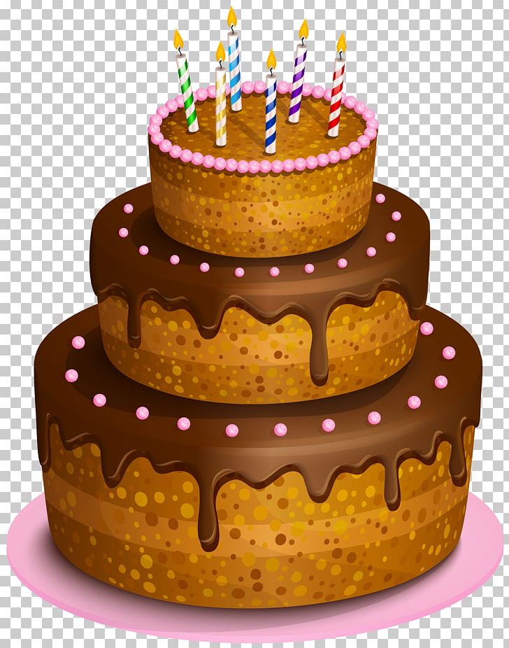 Chocolate birthday cake with lots of fruits - Stock Illustration [62036848]  - PIXTA