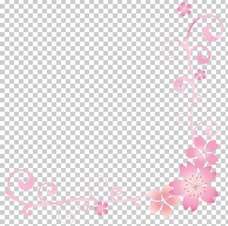 Pink Cherry Blossom Corner. PNG, Clipart, Art, Cherry Blossom, Circle, Computer Font, Computer Wallpaper Free PNG Download