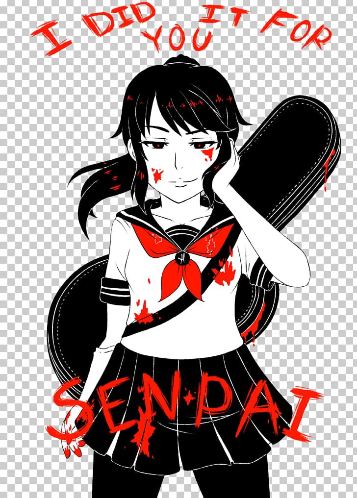 Yandere Simulator Video Game Senpai And Kōhai PNG, Clipart, Anime, Black Hair, Blood, Character, Fiction Free PNG Download