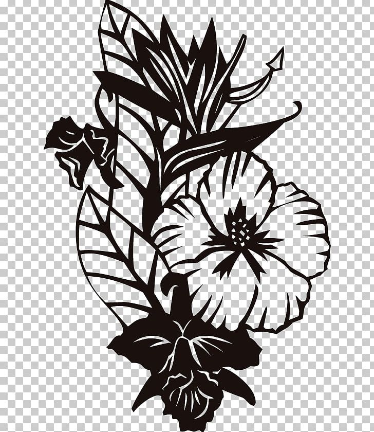 Floral Design Flower Monochrome Pattern PNG, Clipart, Artwork, Black And White, Branch, Decal, Flora Free PNG Download