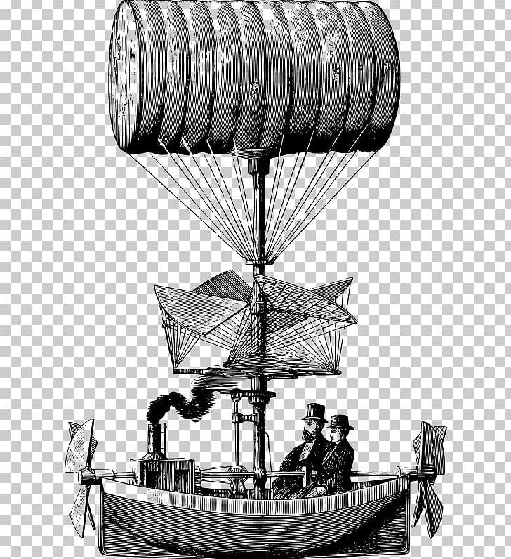 Steampunk Airship Flight Etsy PNG, Clipart, Aviation, Balloon, Black And White, Caravel, Carrack Free PNG Download