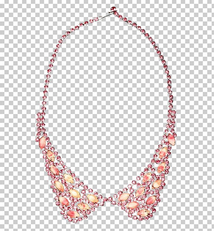 Necklace Bead Pink M Body Jewellery Chain PNG, Clipart, Bead, Body Jewellery, Body Jewelry, Chain, Fashion Free PNG Download