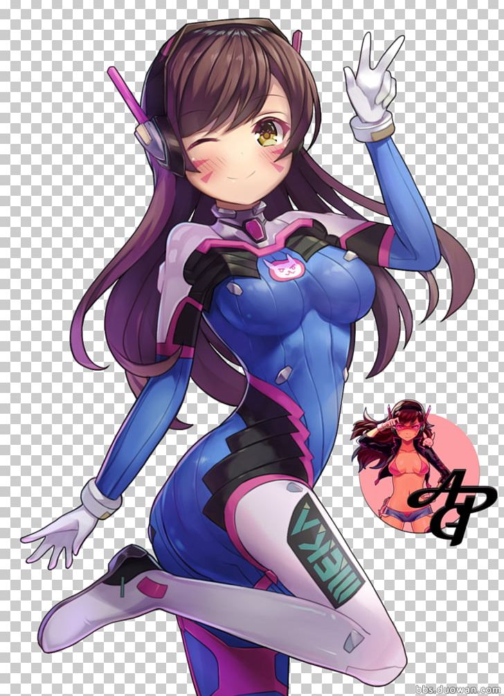 Overwatch D.Va Anime Drawing PNG, Clipart, Anime, Art, Black Hair, Brown Hair, Cartoon Free PNG Download