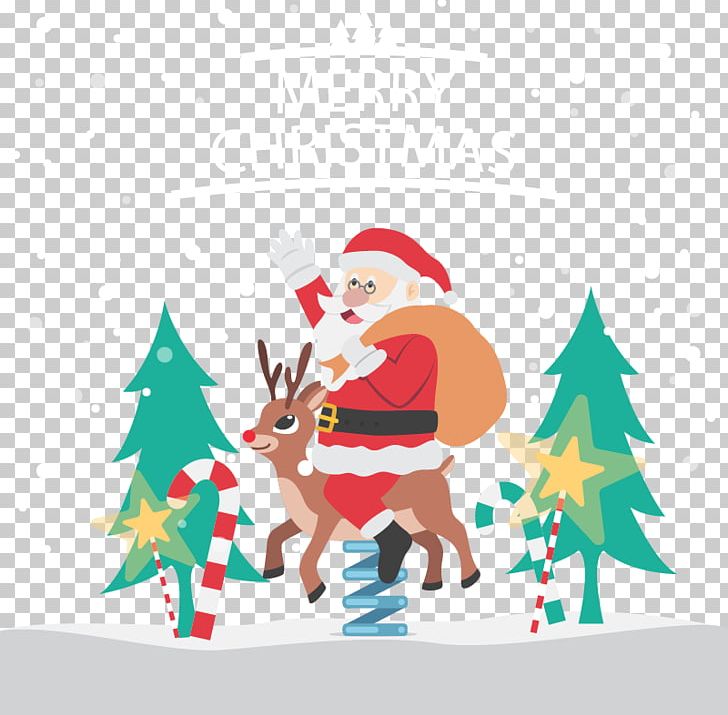 Santa Claus Reindeer Christmas Tree PNG, Clipart, Chr, Christmas, Christmas Border, Christmas Decoration, Christmas Frame Free PNG Download