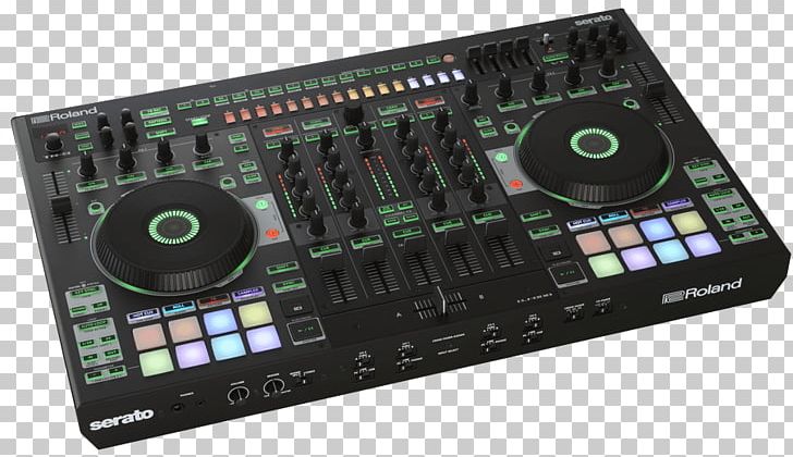 DJ Controller Disc Jockey Roland Corporation Musical Instruments Audio Mixers PNG, Clipart, Audio, Audio Equipment, Audio Mixers, Disc Jockey, Electronic Device Free PNG Download