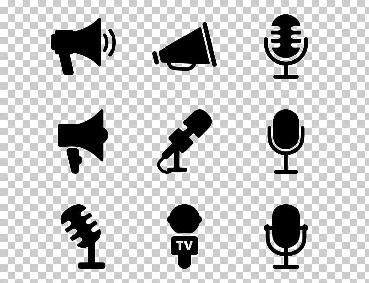 Microphone Megaphone Computer Icons PNG, Clipart, Announcer, Black, Black And White, Brand, Clip Art Free PNG Download