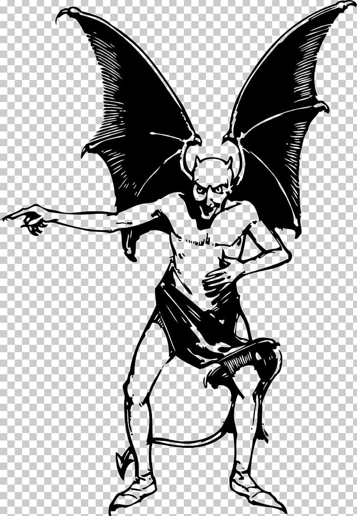 Devil Satan Demon PNG, Clipart, Angel, Art, Black And White, Butterfly, Drawing Free PNG Download