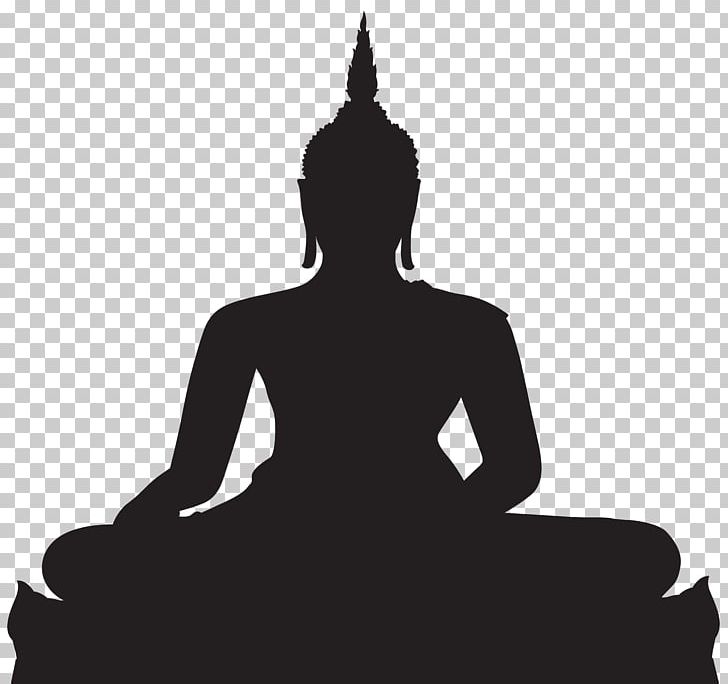 Buddhism Buddhist Meditation Silhouette PNG, Clipart, Black And White, Buddha Images In Thailand, Buddharupa, Buddhism, Buddhist Meditation Free PNG Download