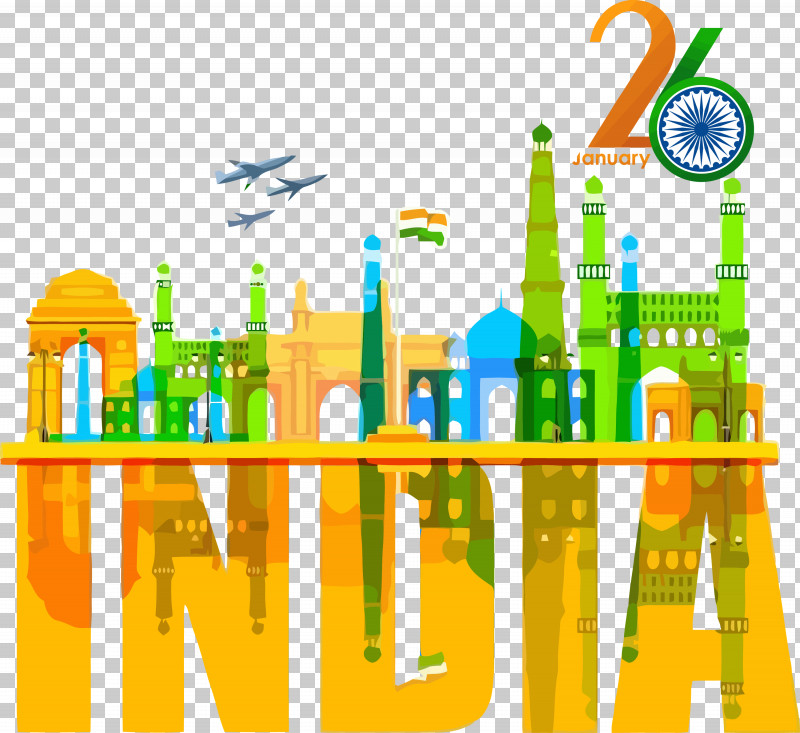 Happy India Republic Day PNG, Clipart, City, Happy India Republic Day, Human Settlement, Skyline, Yellow Free PNG Download