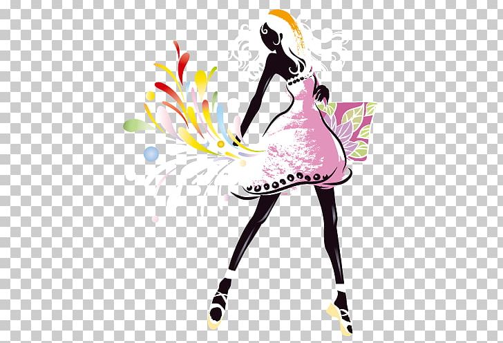 Fashion Girl Graphic Arts Illustration PNG, Clipart, Ballet Dancer, Beak, Bird, Cartoon, Encapsulated Postscript Free PNG Download