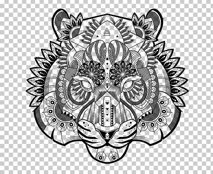 Tiger Art Doodle PNG, Clipart, Animals, Art, Big Cats, Black And White, Bone Free PNG Download