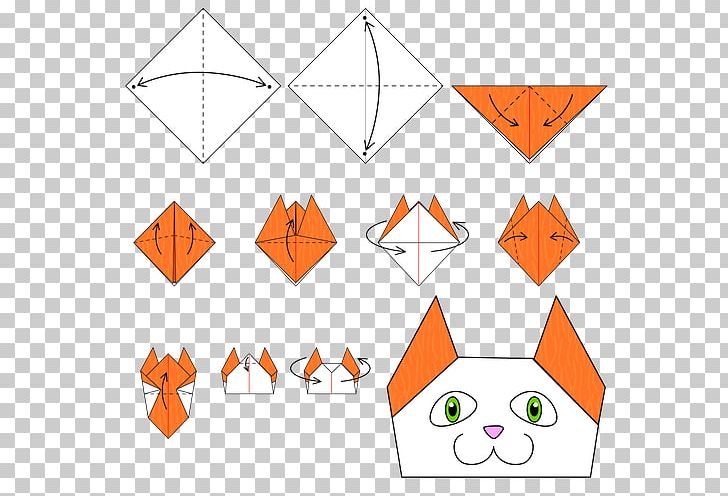 Origami Cat Paper Craft Pattern PNG, Clipart, Angle, Animals, Area, Art, Art Paper Free PNG Download