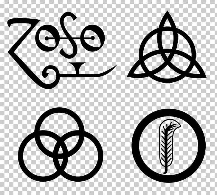 Led Zeppelin IV Led Zeppelin III Symbol PNG, Clipart, Album, Angle, Area, Black And White, Circle Free PNG Download