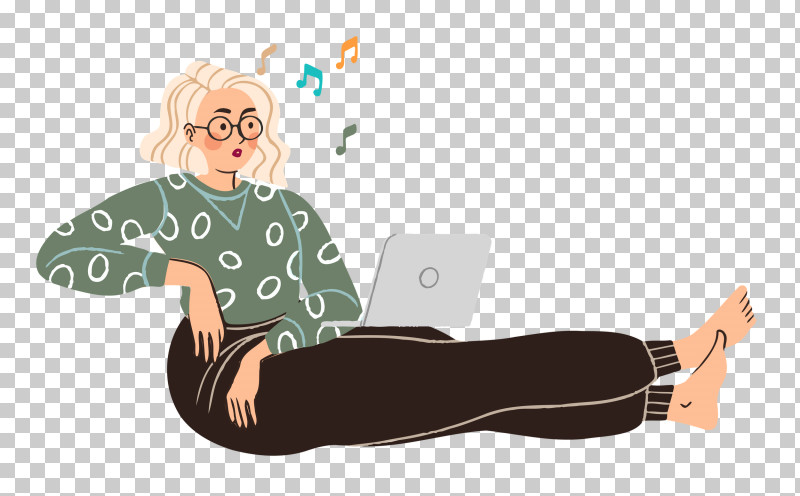 Relaxing Lady Woman PNG, Clipart, Behavior, Cartoon, Girl, Hm, Human Free PNG Download