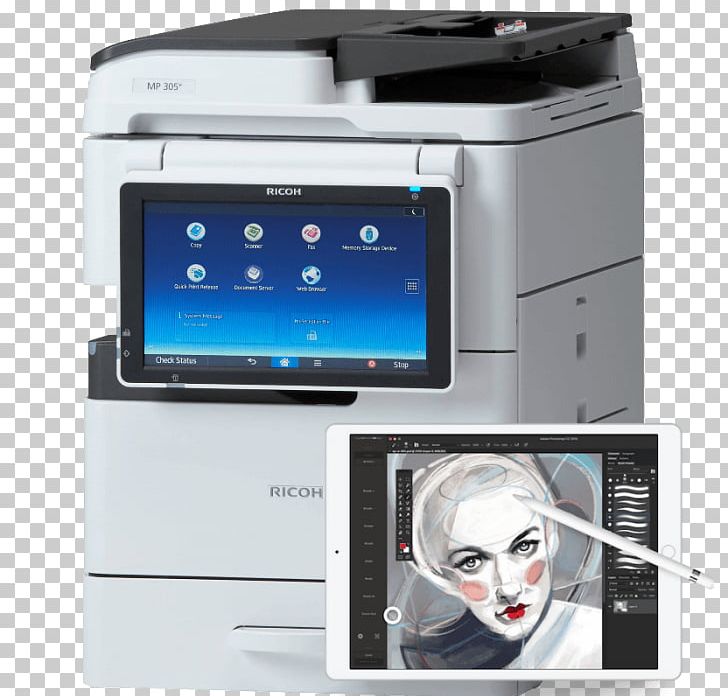 Multi-function Printer Photocopier Ricoh Scanner PNG, Clipart, Digital Writing Graphics Tablets, Dots Per Inch, Electronic Device, Electronics, Fax Free PNG Download