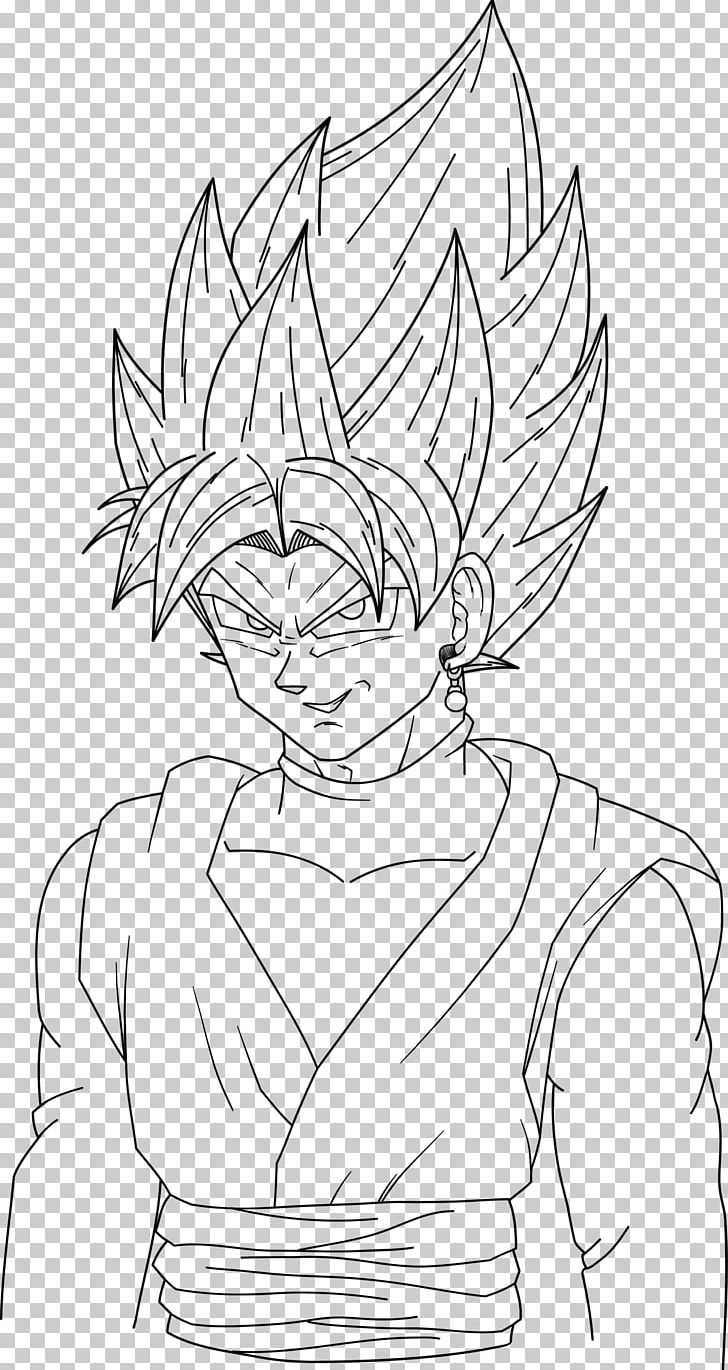 Goku Trunks Vegeta Majin Buu Line Art PNG, Clipart, Arm, Artwork, Black, Black And White, Cartoon Free PNG Download