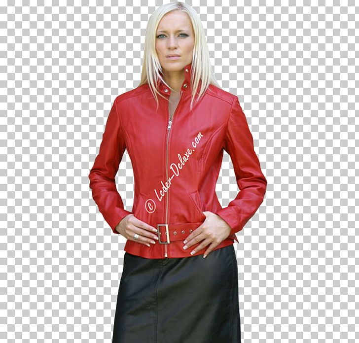 Leather Jacket T-shirt Red Top PNG, Clipart, Belstaff, Black, Blouse, Clothing, Jacket Free PNG Download