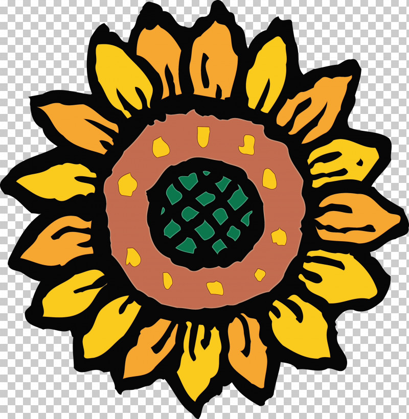 Sunflower PNG, Clipart, Cartoon, Circle, Flower, Paint, Plant Free PNG Download