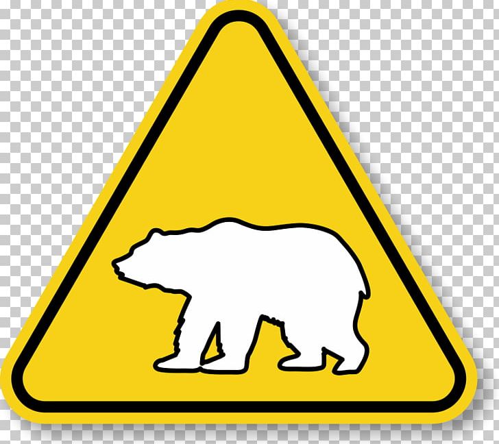 Polar Bear Traffic Sign Warning Sign PNG, Clipart, Angle, Animal, Animals, Area, Bear Free PNG Download