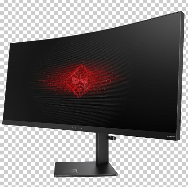 Hewlett-Packard HP OMEN X 35IN CURVED DISPLAYY X3W57AA Computer Monitors 21:9 Aspect Ratio Nvidia G-Sync PNG, Clipart, 219 Aspect Ratio, 1440p, Brands, Computer Monitor, Computer Monitor Accessory Free PNG Download