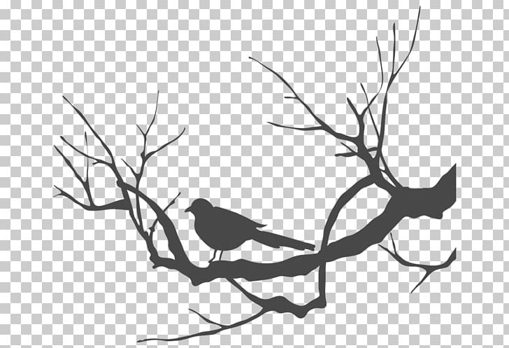 Drawing Monochrome PNG, Clipart, Antler, Bird, Branch, Computer Wallpaper, Desktop Wallpaper Free PNG Download