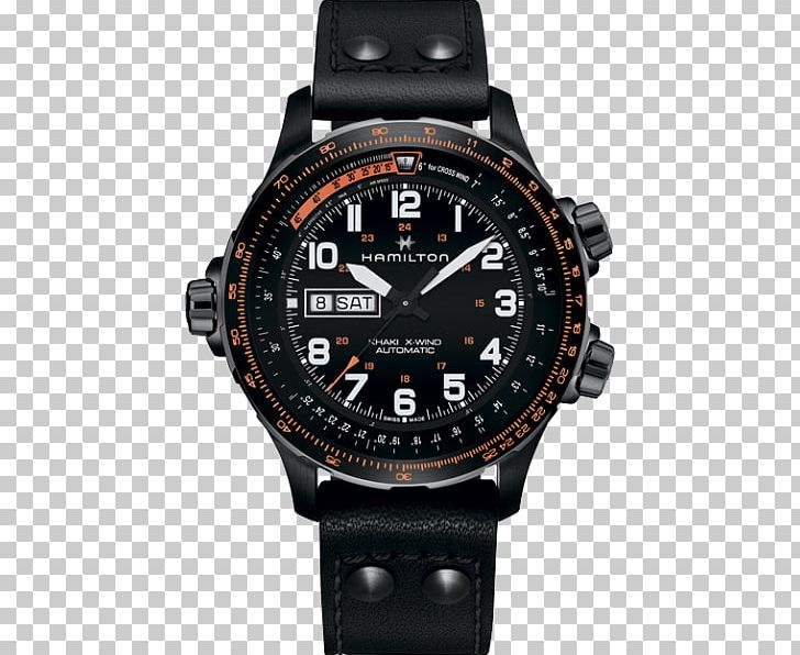 Hamilton Men's Khaki Aviation X-Wind Auto Chrono Hamilton Watch Company Chronograph Automatic Watch PNG, Clipart, Accessories, Automatic Watch, Black Leather Strap, Brand, Chronograph Free PNG Download